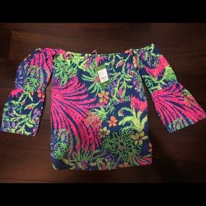 Lily Pulitzer Off The Shoulder Top